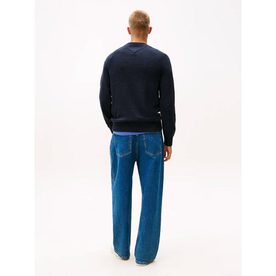 Tommy Hilfiger Ανδρική πλεκτή μπλούζα Linear Logo Raglan Sleeve Slim Jumper